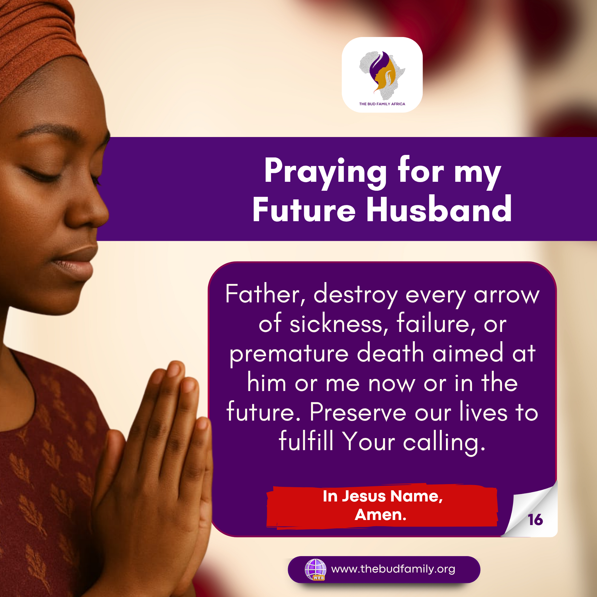 PRAYING FOR MY FUTURE HUSBAND DAY 16