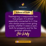 Gratitude Invites God’s Presence